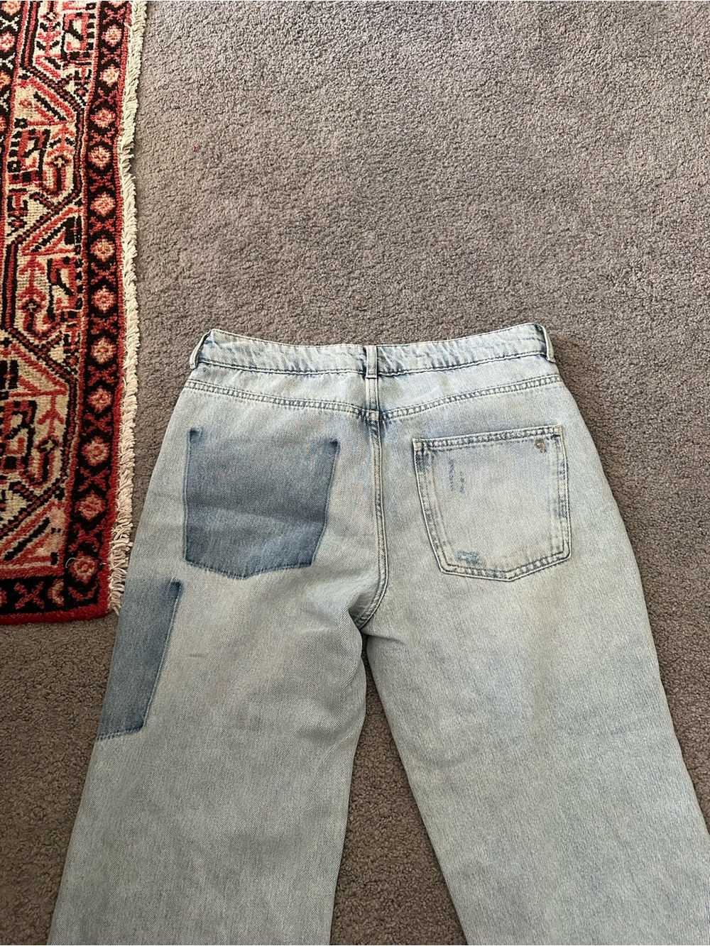 Pilcro Reworked Mid Rise Relaxed Straight Leg Jeans - Picture 7 of 8